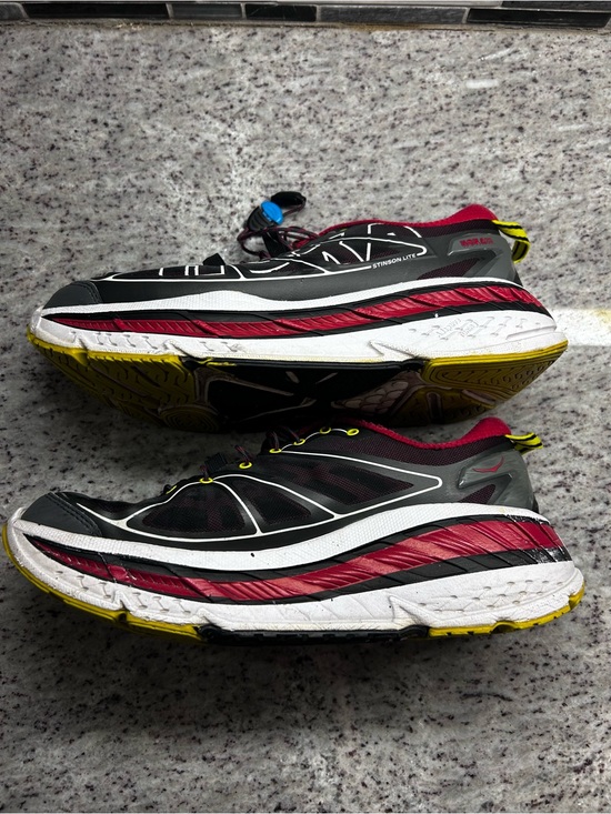 Hoka One One Mens Stinson Lite Black/Red Trail Running Shoes size 10 main image 8